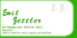 emil zettler business card